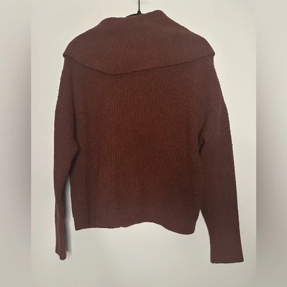 Yes Lola Maroon Cowl Neck Sweater (M) - Picture 2 of 4